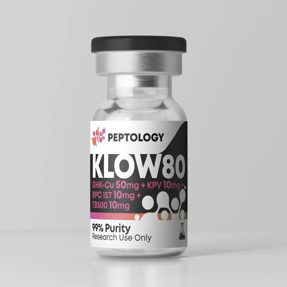 KLOW80 – Peptidni kompleks (GHK-Cu 50 mg + TB-500 10 mg + BPC-157 10 mg + KPV 10 mg)
